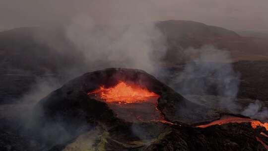 冰岛火山的美丽镜头