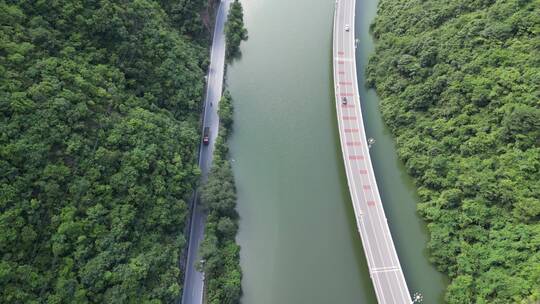 航拍最美水上公路古昭公路