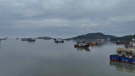 浙江台州海港村庄航拍