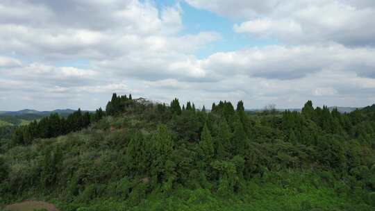 中国西南丘陵地区乡村土地山丘树林