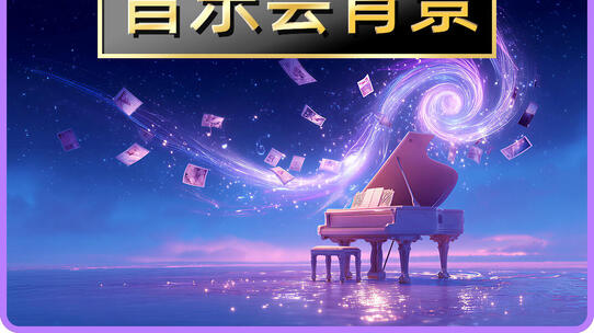 梦幻音乐会背景高清在线视频素材下载