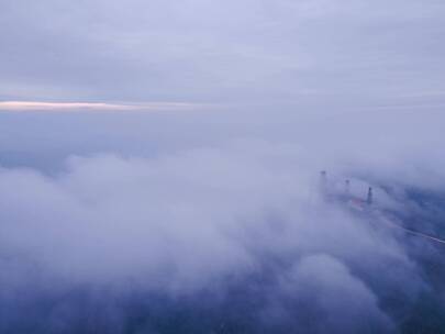 郑州五指岭云海壮观航拍无人机延时摄影