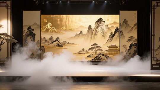 水墨画国风舞台动态背景合集
