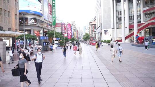 南京路步行街视频素材模板下载