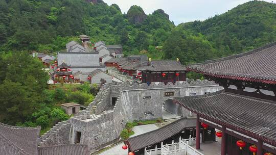 航拍上饶铜钹山鹊桥谷景区