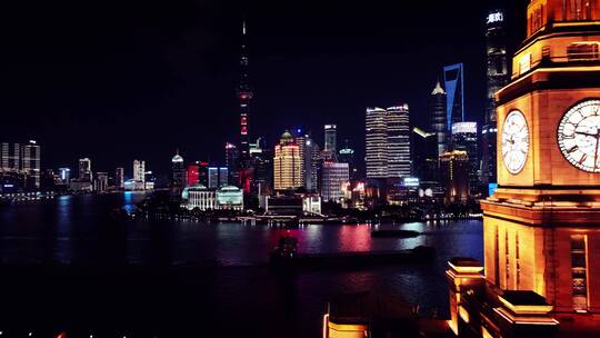 上海浦西夜景航拍合集