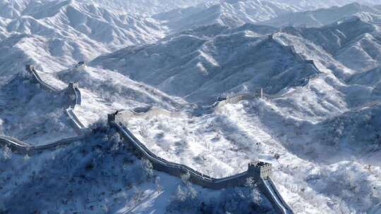 古长城万里长城航拍云海长城日出长城云雾