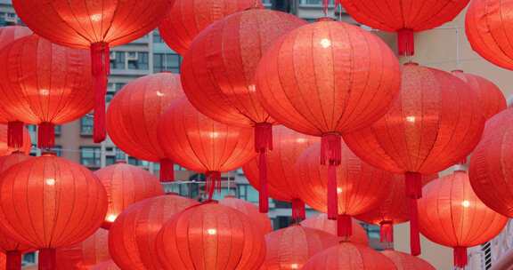 中秋节晚上的中国传统灯笼