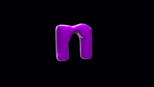字母包A到Z小写字母紫色视频素材模板下载