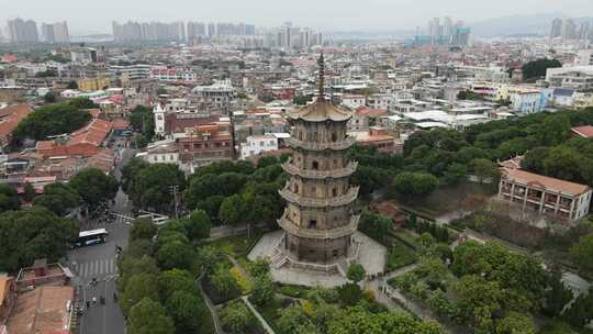 航拍福建泉州西街开元寺