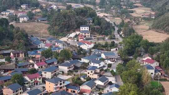 农村别墅房屋建筑航拍