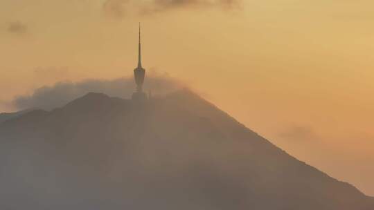 深圳梧桐山清晨航拍