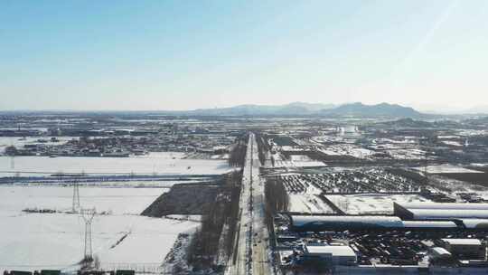 航拍雪景 唯美冬日空镜 立冬 冬至节气