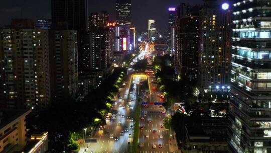 广州城市夜景道路