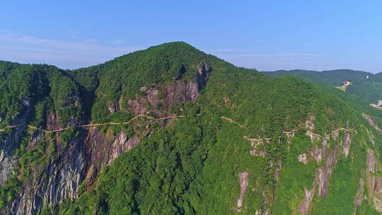 明月山青云栈道视频素材模板下载