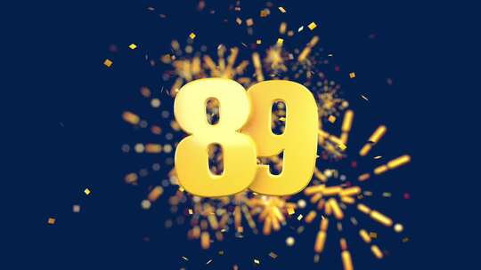 金色数字庆祝周年庆89