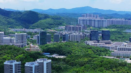 广州黄埔开发区科学城萝岗航拍空镜