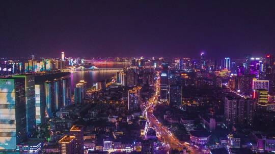 合集湖南长沙城市风光航拍移动夜景