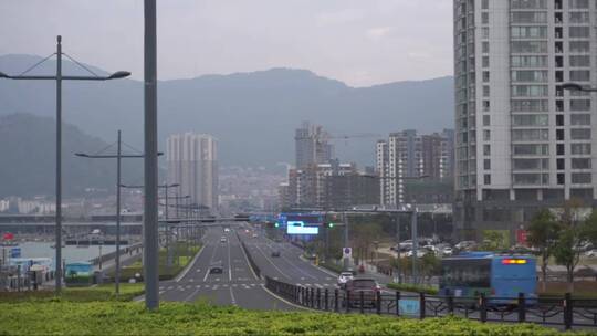 连云港港口滨海城市景观。