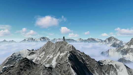 登顶雪山 爬雪山