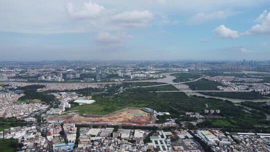 广东省佛山市城市风光航拍