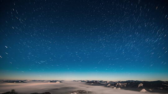 沙漠上空的星空景观