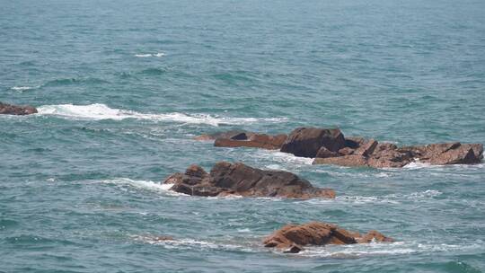 青岛大海海浪礁石