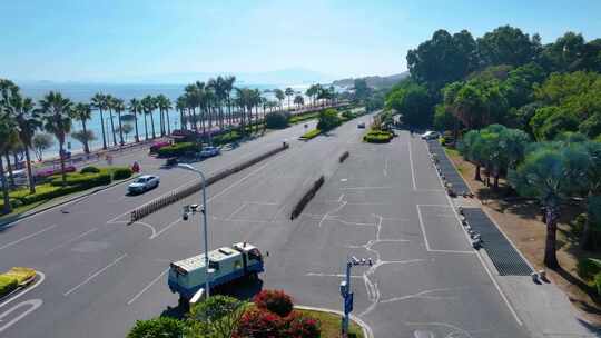 东海大海海边海水海浪沙滩海滩航拍风景唯美