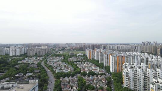 上海浦东新区康桥镇商业住宅别墅全景4K航拍