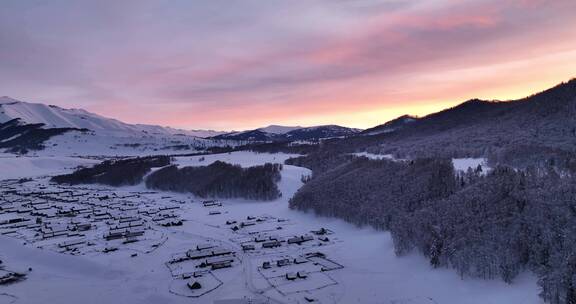 新疆旅游地-喀纳斯、禾木（冬季雪景）