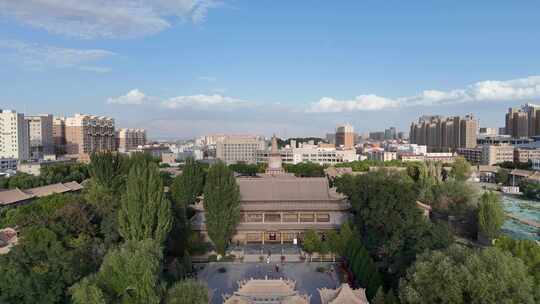 甘肃张掖大佛寺4A景区航拍