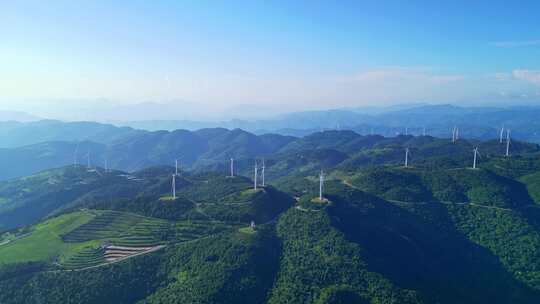 四川省广元市黑石坡新能源风力发电风车旅游