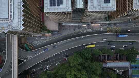 俯拍香港建筑