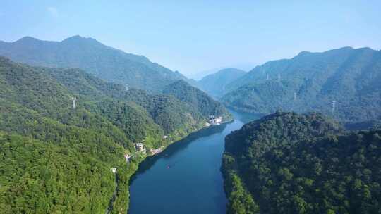 郴州东江湖小东江 日出山水航拍 绿水青山