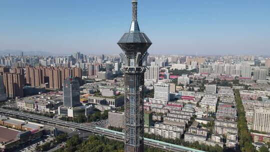 河北石家庄城市风光地标建筑航拍