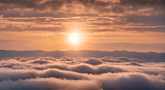 日出夕阳云海大海火烧云