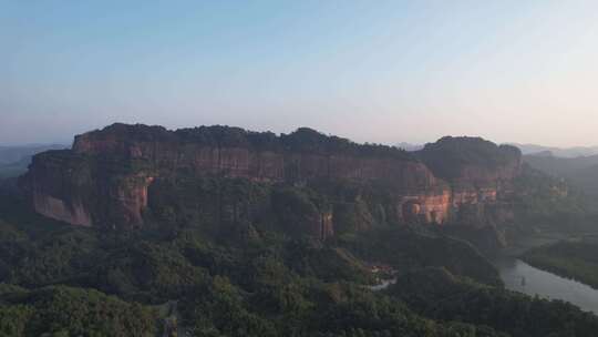 广东韶关丹霞山5A景区日出日落晚霞航拍