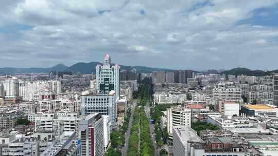 泉州市刺桐南路航拍丰泽区城市中心建筑风光