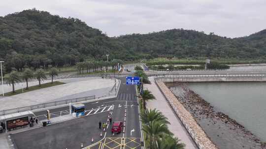 珠海香洲区野狸岛航拍