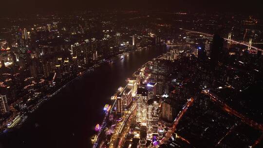 上海外滩陆家嘴夜景