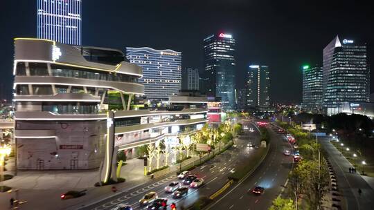 上海前滩太古里与周边商务楼夜景