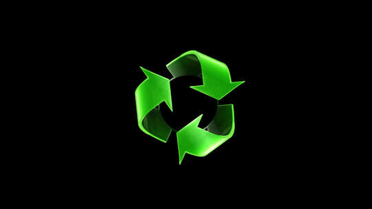 回收图标绿色视频素材模板下载