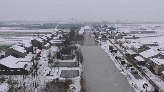 冬季农村雪景 湖北大雪