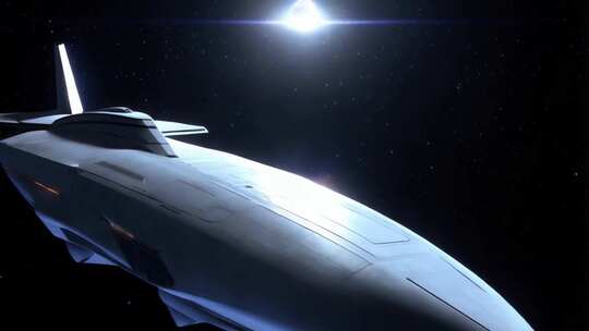 太空中的科幻宇宙飞船