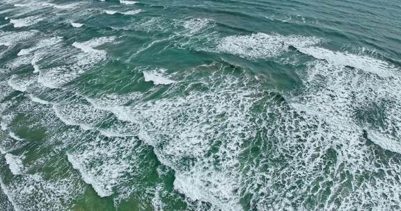 海浪翻滚的壮观景象航拍波涛海水浪花0662