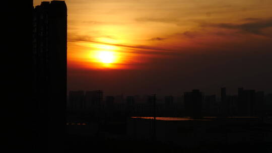 4K 日落夕阳下山