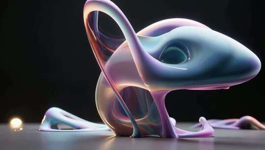 3D渲染抽象流体造型素材