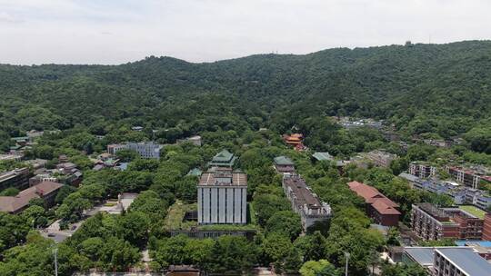 航拍湖南岳麓山大学城