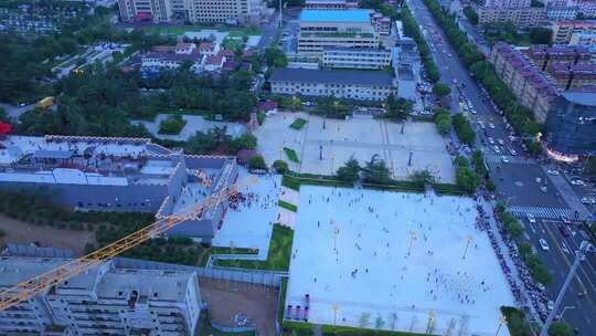 航拍铁道游击队影视城红色文化体验基地