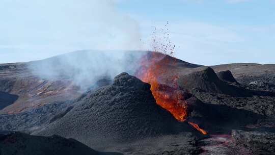 火山，熔岩，冰岛，Fagradalsfj